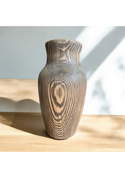 Doğanın Sanatı: Özel Işlemli Çam Ağacından Zarif Vazo fiyatları