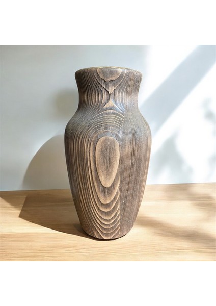 Doğanın Sanatı: Özel Işlemli Çam Ağacından Zarif Vazo fırsatları