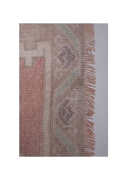 El Dokuma Karapınar Yöresi Geometrik Desenli Uzun Yolluk Halı 154 x 309 cm
