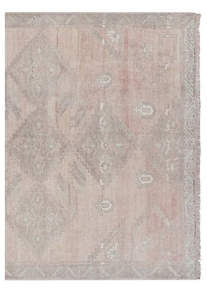 El Dokuma Karapınar Yöresi Geometrik Desenli Uzun Yolluk Halı 148 x 319 cm