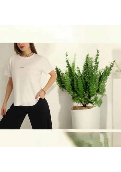 Sones Kozmetik Oysho Tshırt Bisiklet Yaka Oval Kesim
