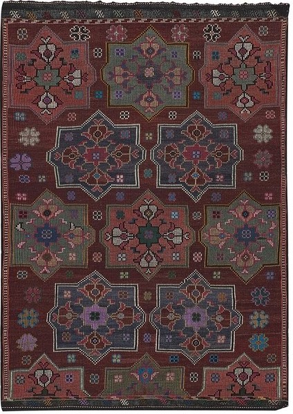 El Dokuma Kilim Mut Yöresi Geometrik Desenli Halı 205 x 289CM