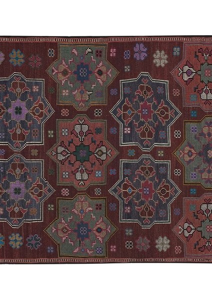 El Dokuma Kilim Mut Yöresi Geometrik Desenli Halı 205 x 289CM