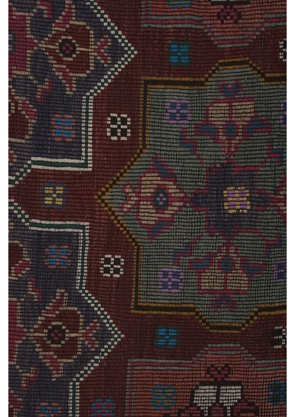 El Dokuma Kilim Mut Yöresi Geometrik Desenli Halı 205 x 289CM