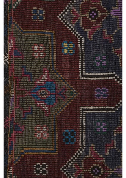 El Dokuma Kilim Mut Yöresi Geometrik Desenli Halı 205 x 289CM