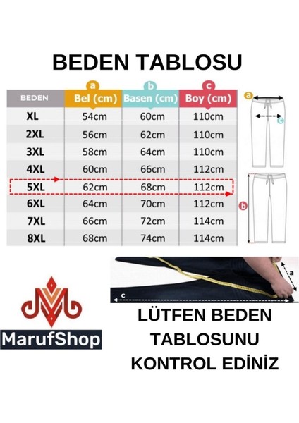Erkek Büyük Beden 100-156 Kilo Arası Için Uygun Kargo Cepli Jogger Kot Pantolon