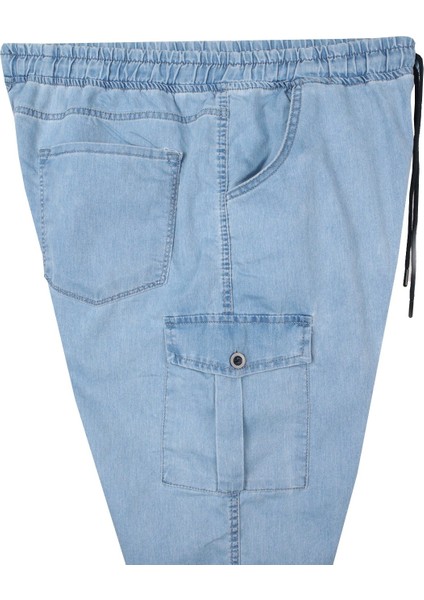 Erkek Büyük Beden 100-156 Kilo Arası Için Uygun Kargo Cepli Jogger Kot Pantolon modelleri