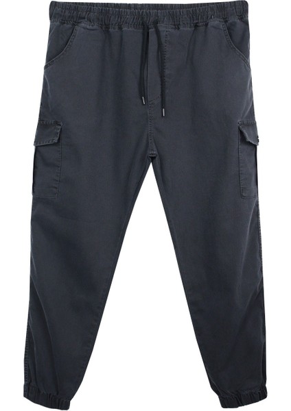 Erkek Büyük Beden 100-156 Kilo Arası Için Uygun Kargo Cepli Jogger Kot Pantolon