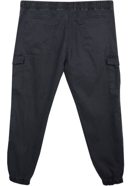 Erkek Büyük Beden 100-156 Kilo Arası Için Uygun Kargo Cepli Jogger Kot Pantolon