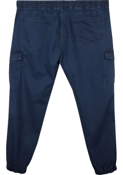 Erkek Büyük Beden 100-156 Kilo Arası Için Uygun Kargo Cepli Jogger Kot Pantolon