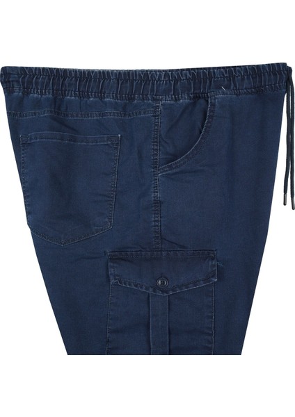 Erkek Büyük Beden 100-156 Kilo Arası Için Uygun Kargo Cepli Jogger Kot Pantolon