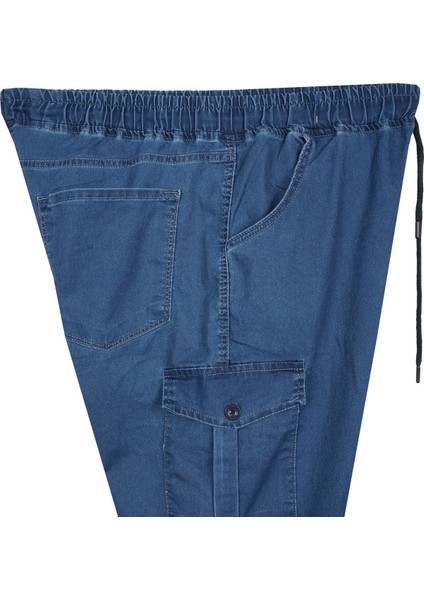 Erkek Büyük Beden 100-156 Kilo Arası Için Uygun Kargo Cepli Jogger Kot Pantolon