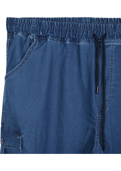 Erkek Büyük Beden 100-156 Kilo Arası Için Uygun Kargo Cepli Jogger Kot Pantolon