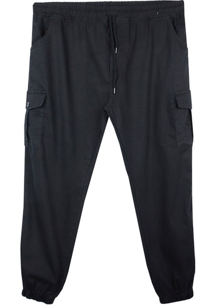 Erkek Büyük Beden 100-156 Kilo Arası Için Uygun Kargo Cepli Jogger Kot Pantolon