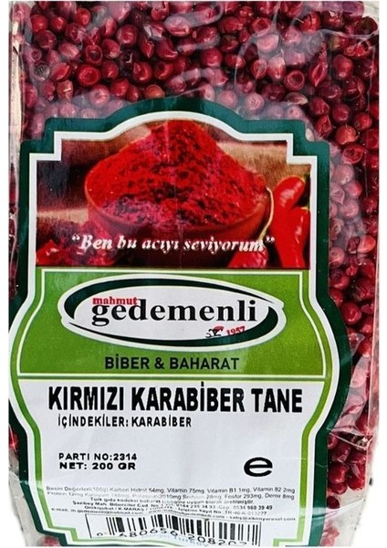 Kırmızı Tane Karabiber 200 gr