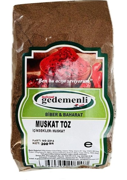 Muskat Toz 200 gr