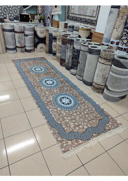 100*300 cm Makinada Yıkanabilir Dijital Baskı Kaymaz Dod Taban 3,5mm Süngerli Yolluk