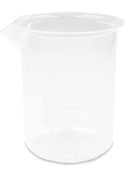 Plastik Beher 50 ml Kabartma Dereceli 1 Adet
