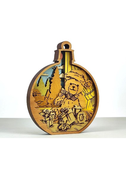 Ahşap Mdf Çok Katmanlı Yılbaşı Dekoratif Obje