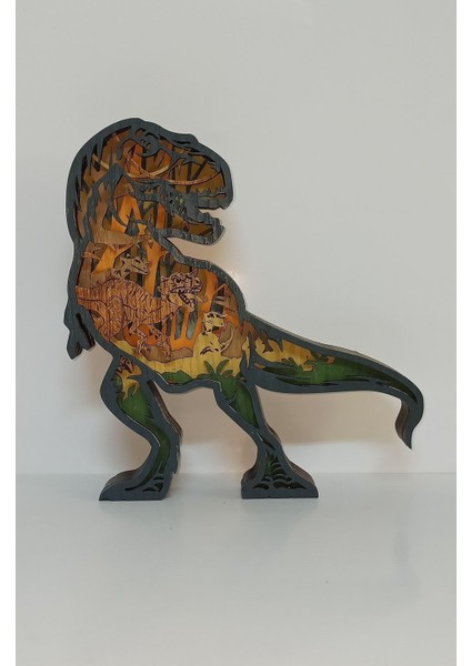 Ahşap Mdf Çok Katmanlı Dinozor Tyrannosaurus Dekoratif Obje fiyatları