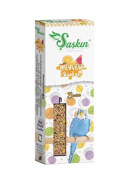 Şaşkın Kuş Krakeri Meyveli 3 Lü- 24 Paket