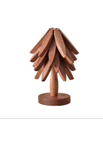 Ahşap Ağaç Trivet Seti Sıcak Tencere ve Tavalar Için Ağaç Şeklinde (Yurt Dışından)