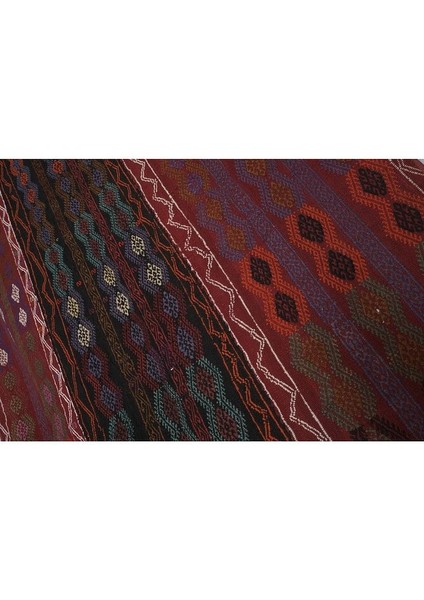 El Dokuma Geometrik Desenli Uzun Yolluk Kilim 123 x 435 cm indirimleri