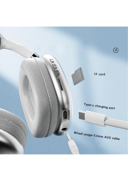 P9 Pro Max Bluetooth Kulaklık Bt5.0 Mikrofonlu Fm Radyolu Tf Kart Girişli Aux Kablolu Bluetooth Kulaklık