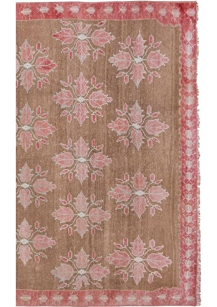 El Dokuma Geometrik Desenli Uzun Yolluk Halı 130 x 316 cm