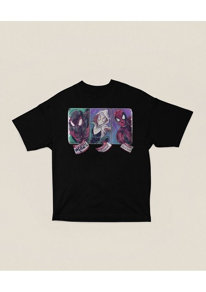 Miles Gwen Spider-Man Baskılı Unisex Oversize Tişört