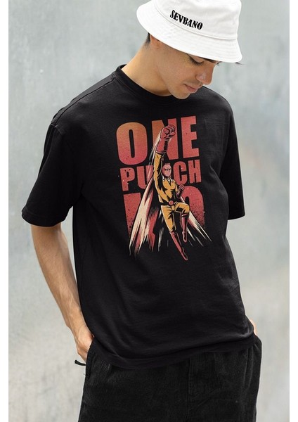 One Punch Man Baskılı Unisex Oversize Anime Karakter Tişört fiyatları