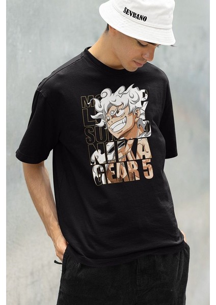 Nika Gear 5 Anime Karakter Baskılı Unisex Oversize Tişört