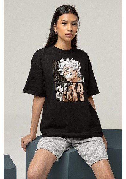 Nika Gear 5 Anime Karakter Baskılı Unisex Oversize Tişört