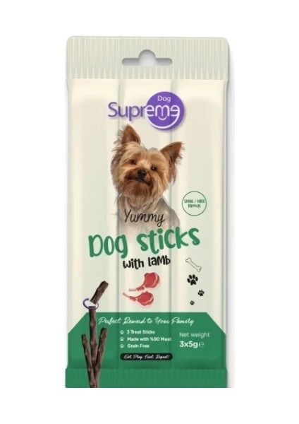 Dog Sticks Kuzu Etli Küçük Irk Köpek Ödül Çubuğu 5gr (3’lü)