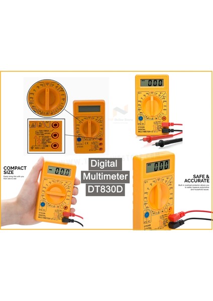 Breadboard Temel Elektronik Eğitim Seti + DT830D Multimetre