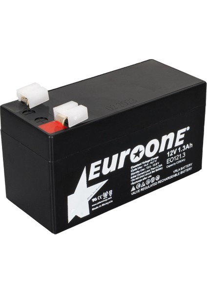 Euroone EO121.3 12 Volt - 1.3 Amper Akü (96 x 42 x 52 Mm) (K246)