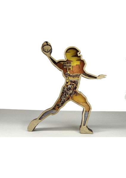 Ahşap Mdf Çok Katmanlı Amerikan Futbolcusu Dekoratif Obje