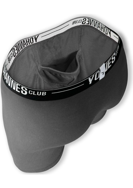 Yohannesclub,erkek, Özel Keseli Pamuklu Boxer,3'lü, Antrasit, fırsatları