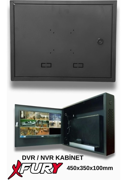 Dvr / Nvr Cctv Rack Kabinet ve Monitör Koruma Kutusu 1u 19 '' W 45 H 35 D 10