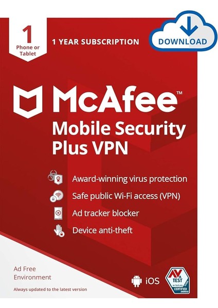 Mobile Security Plus + Vpn (Android&ios) - Limitsiz Cihaz 1 Yıl Abonelik Kodu