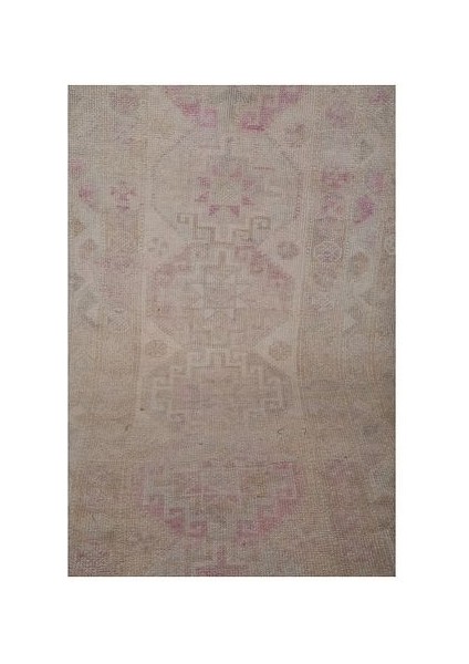 El Dokuma Geometrik Desenli Uzun Yolluk Halı 92 x 440 cm