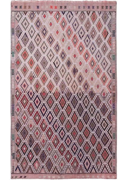 El Dokuma Kilim Karapınar Yöresi Geometrik Desenli Halı 177 x 292 cm