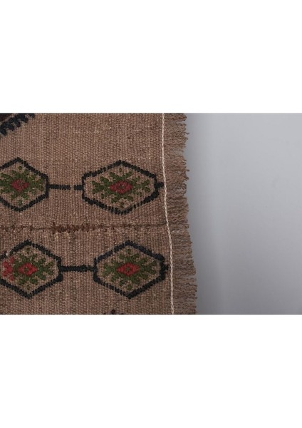 El Dokuma Kilim Karapınar Yöresi Geometrik Desenli Halı 148 x 297 cm