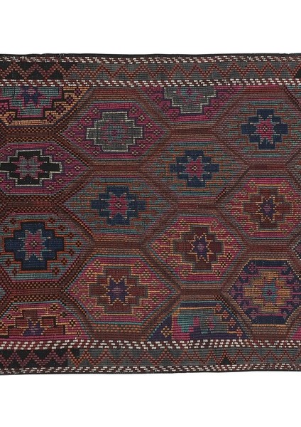 El Dokuma Kilim Karapınar Yöresi Geometrik Desenli Halı 169 x 280 cm