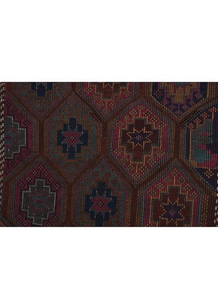 El Dokuma Kilim Karapınar Yöresi Geometrik Desenli Halı 169 x 280 cm