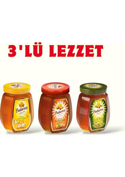 3'lü Lezzet Kestane,çiçek,çam Balı 250G