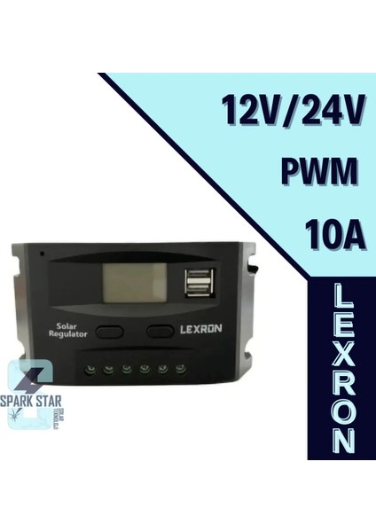 10A 12/24V Pwm Şarj Kontrol Cihazı