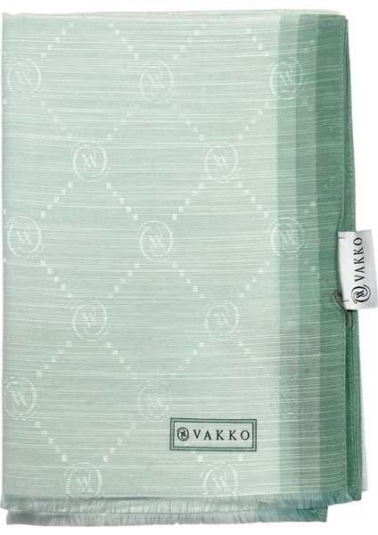 Pamuk Ipek Şal - Hologram - Mentol