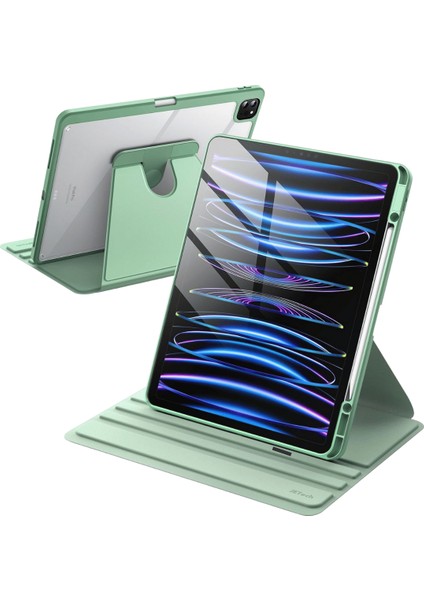 iPad Pro 13 2024 360 Derece Dönebilen Yatay Dikey Stand Özellikli Pino iPad Tablet Case A2925 A2926