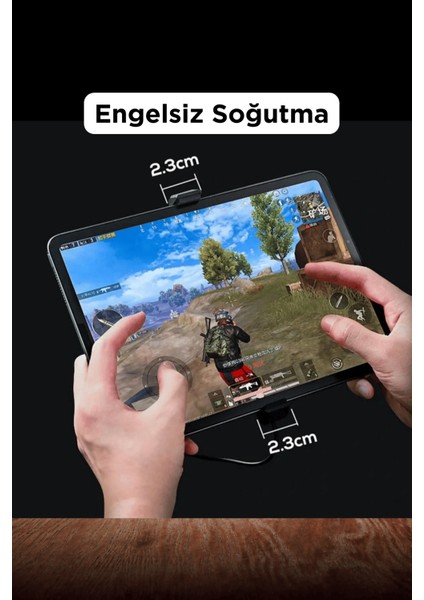 DL05T Dijital Göstergeli Tablet Soğutucu Gamer Oyuncu Radyatör 30 Watt Soğutma Fanı